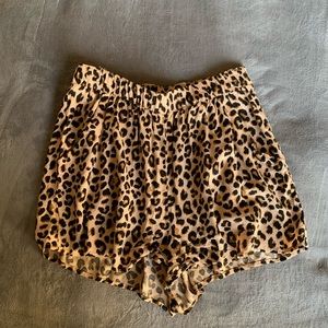 Leopard print H&M shorts
